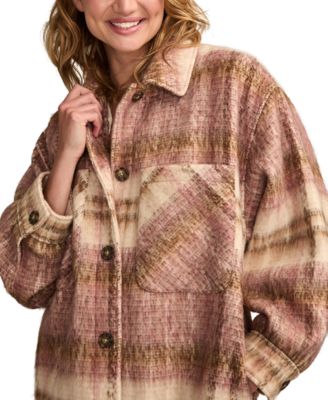 Women's Oversized Plaid Shirt Jacket