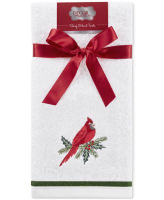 Holiday Cardinal Turkish Cotton 2-Pc. Hand Towel Set, 16" x 28"