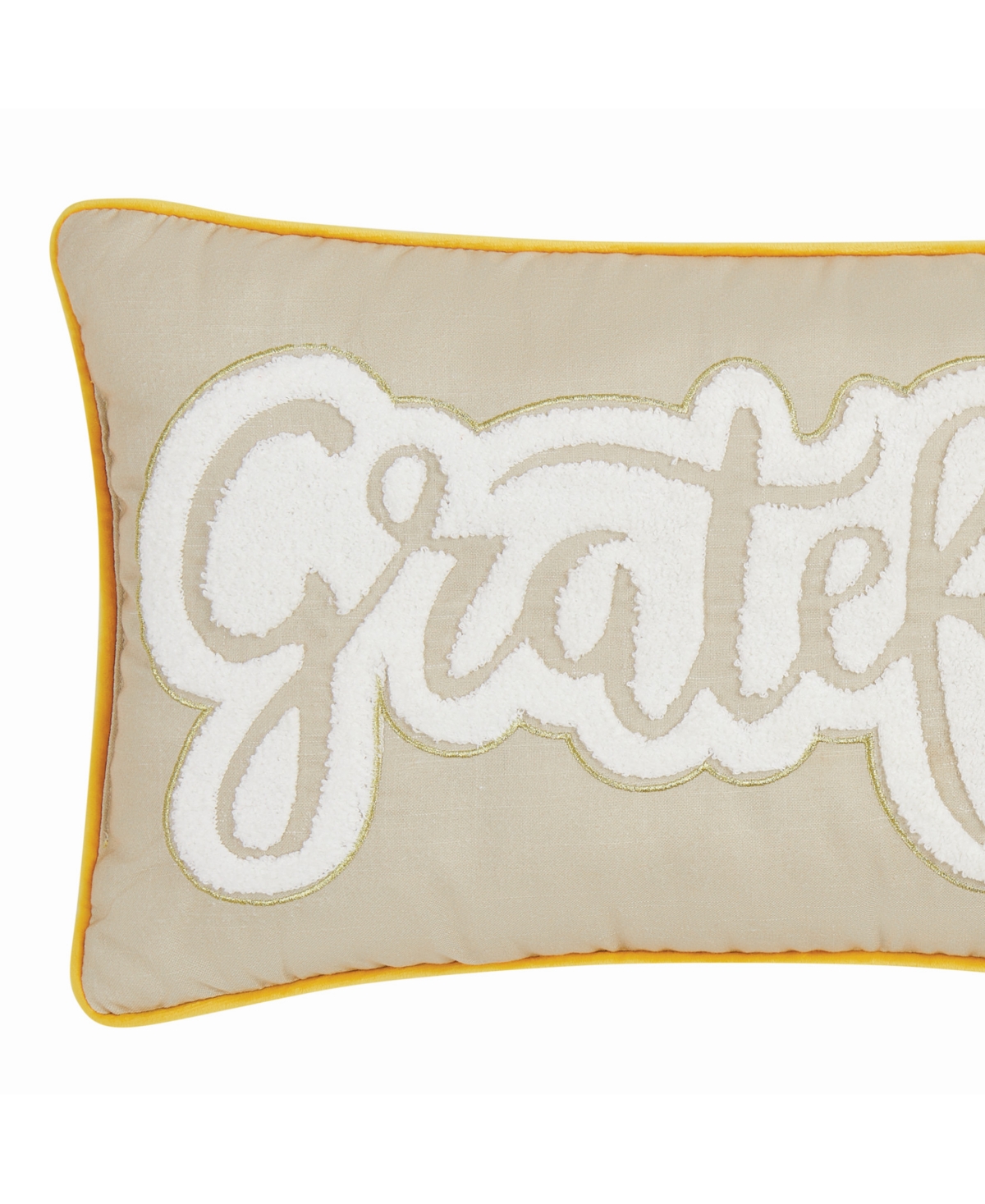Truly Soft Grateful Decorative Pillow In Sand