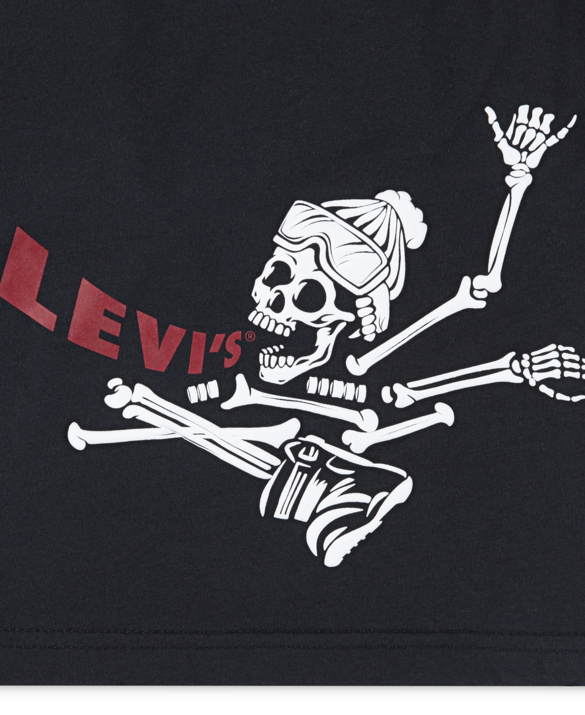Levi's Big Boys Shredding Skeleton Short Sleeve T-shirt In Black