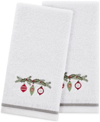 Holiday Ornaments Turkish Cotton 2-Pc. Hand Towel Set, 16&amp;quot; x 28&amp;quot;