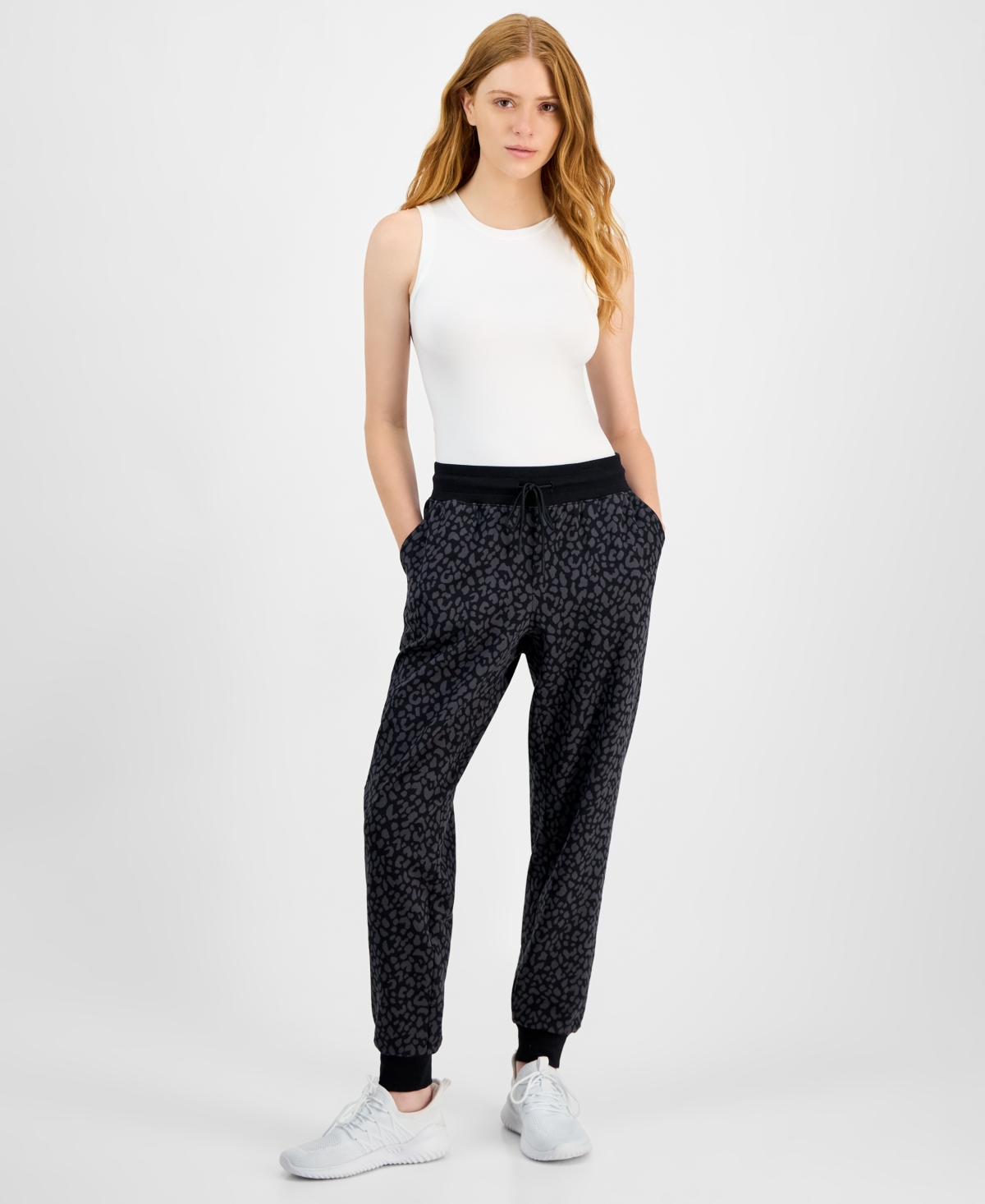 Id Ideology Women's Animal-Print Jogger Pants, Macy's Exclusive