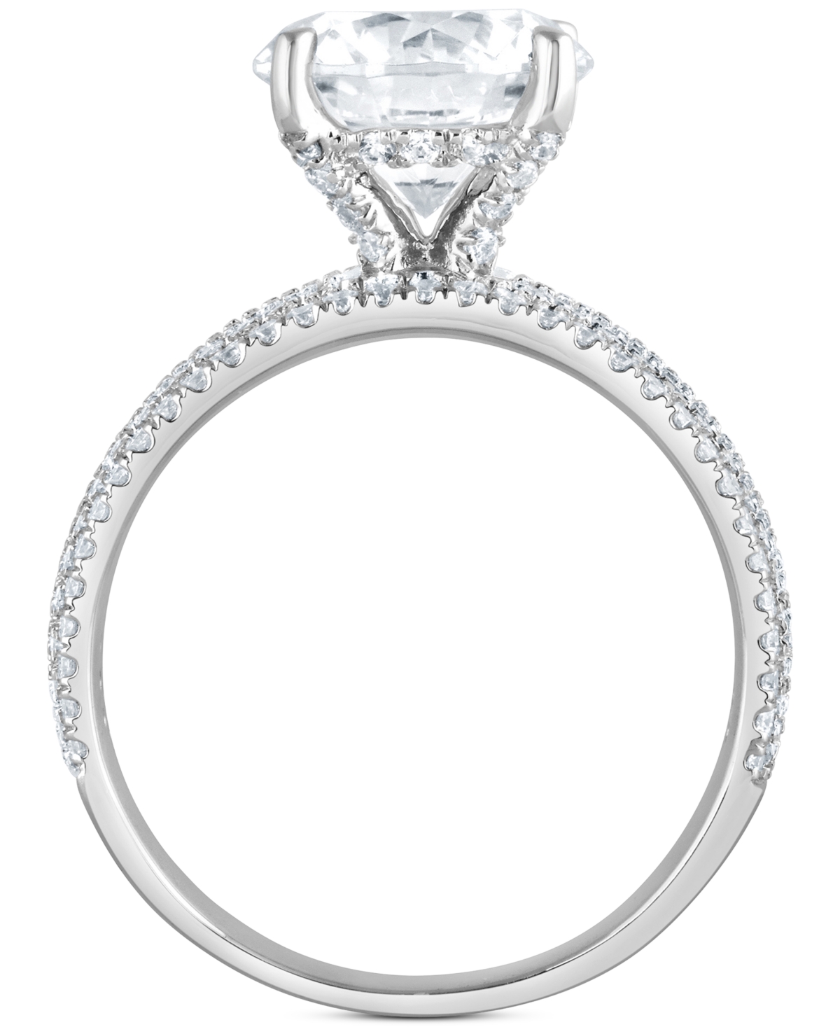 Badgley Mischka Bagley Mischka Certified Lab Grown Diamond Engagement Ring (3-3/4 Ct. T.w.) In 14k Gold In Metallic