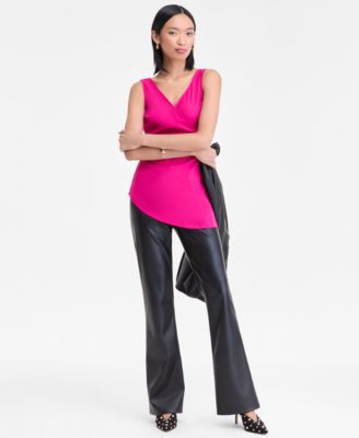 Women's Sleeveless Surplice-Neck Top, Macy's Exclusive