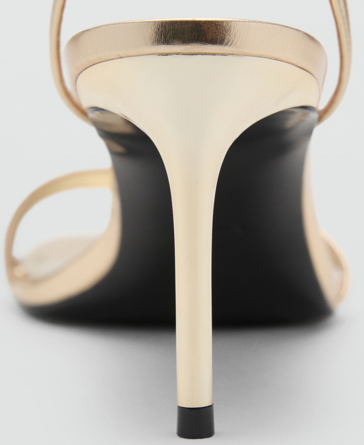 Mango Women's Stiletto Heel Strappy Sandal In Gold