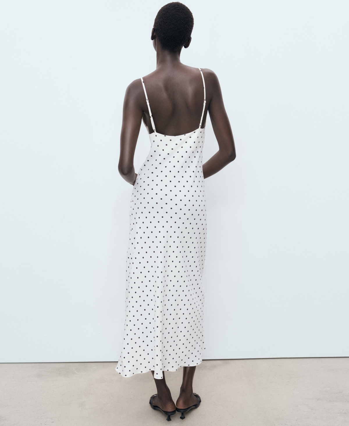 Mango Women's Draped Neckline Long Dress