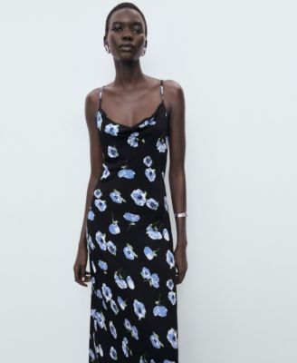 Women's Draped Neckline Long Dress