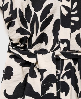 Women's Floral Print Shirt Dress