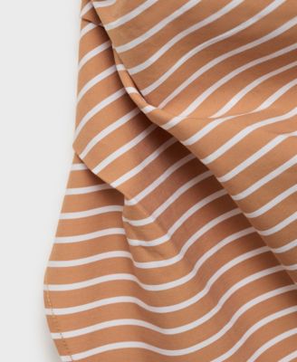 Women's Asymmetrical Striped Cotton Top