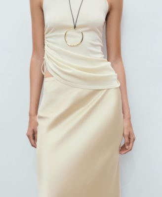 Women's Midi Satin Skirt