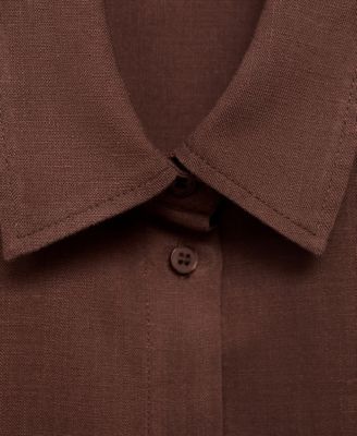 Women's Linen Blend Straight Shirt