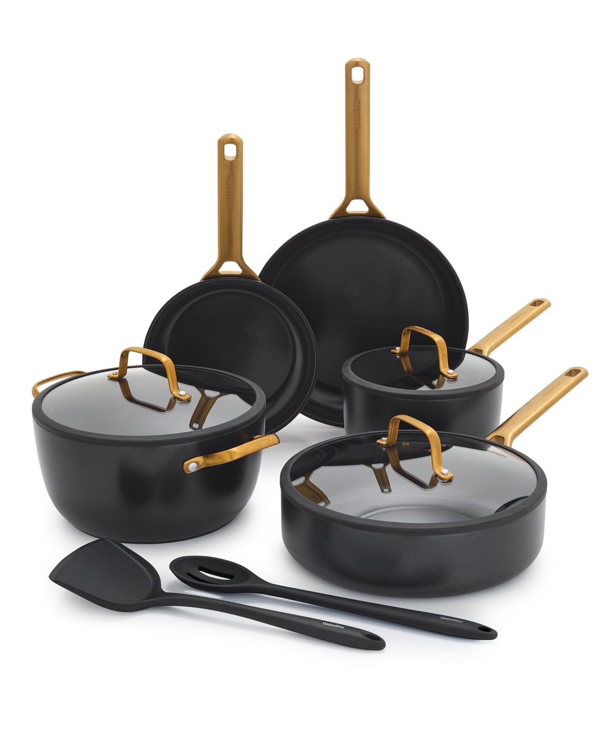 Greenpan Reserve 10-pc. Nonstick Cookware Set In Black