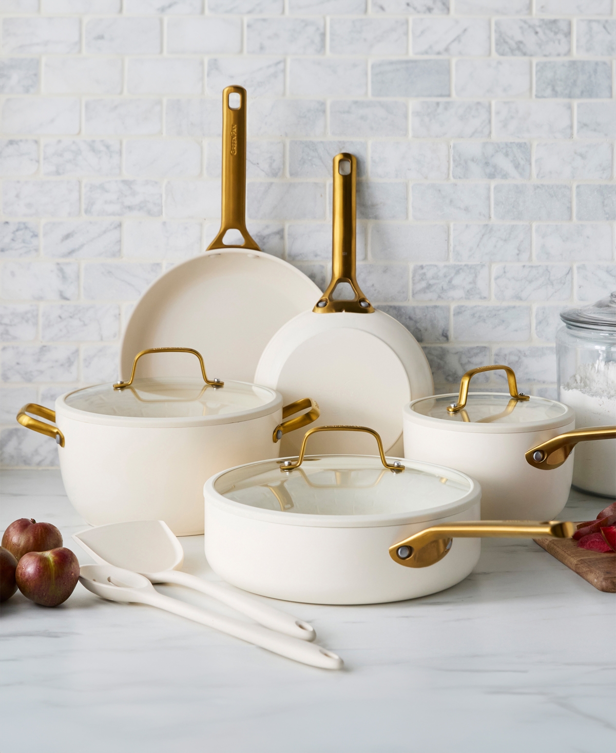 Greenpan Reserve Pro 10-piece Nonstick Cookware Set In White