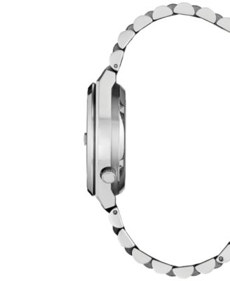 Men's Exclusive Sport Luxury Tsuyosa Automatic Silver-Tone Stainless Steel Bracelet Watch 37mm