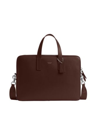 COACH Men's Carlyle Polished Pebble Brief Bag - Macy's