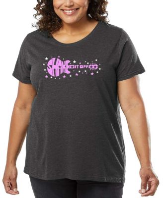 Plus Size Shake It Off Word Art T-Shirt