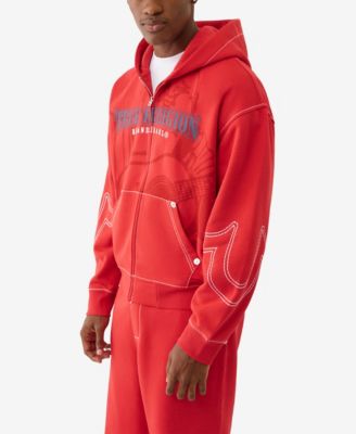 Men's Cinched Big T Zip Up Hoodie