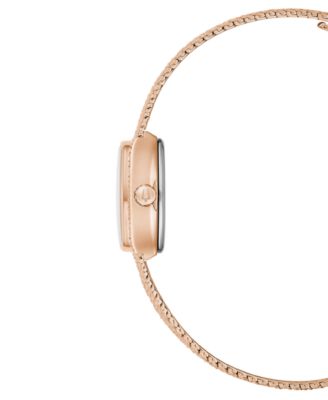 Women's Goddess of Time Rose Gold-Tone Stainless Steel Bracelet Watch 17mm