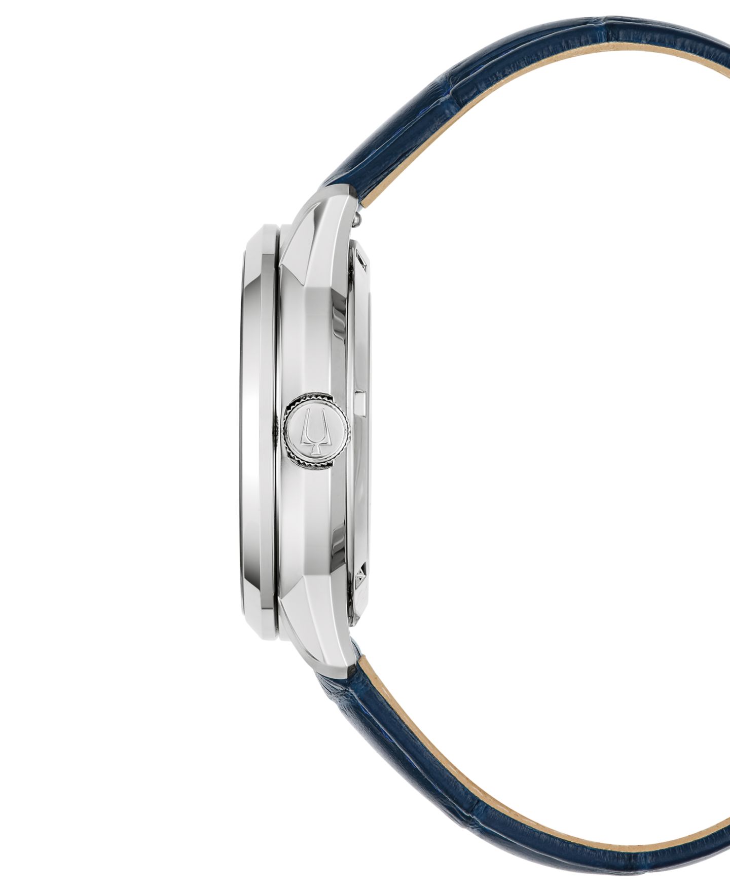 Мужские часы Bulova Classic Sutton Automatic Blue Leather Strap Watch 40mm — фото 2