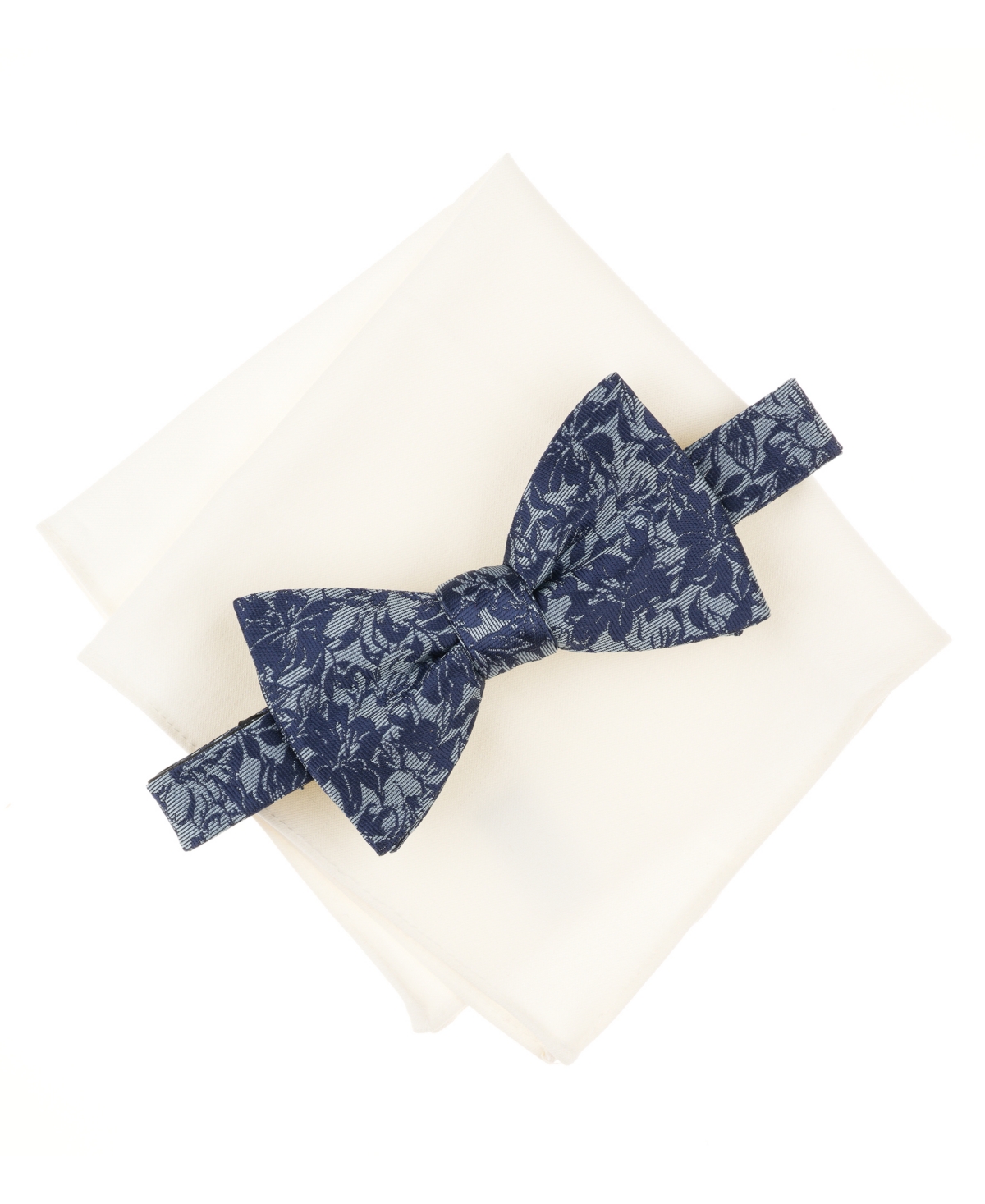 Bar Iii Men's Bow Tie And Pocket Square Set, Macy's Exclusive In Blue