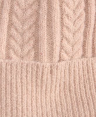 Solid Cable Knit Beanie