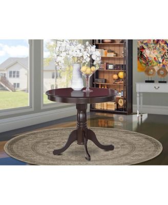 3-Piece Dinette Set with Round Table and 2 Upholstered Chairs