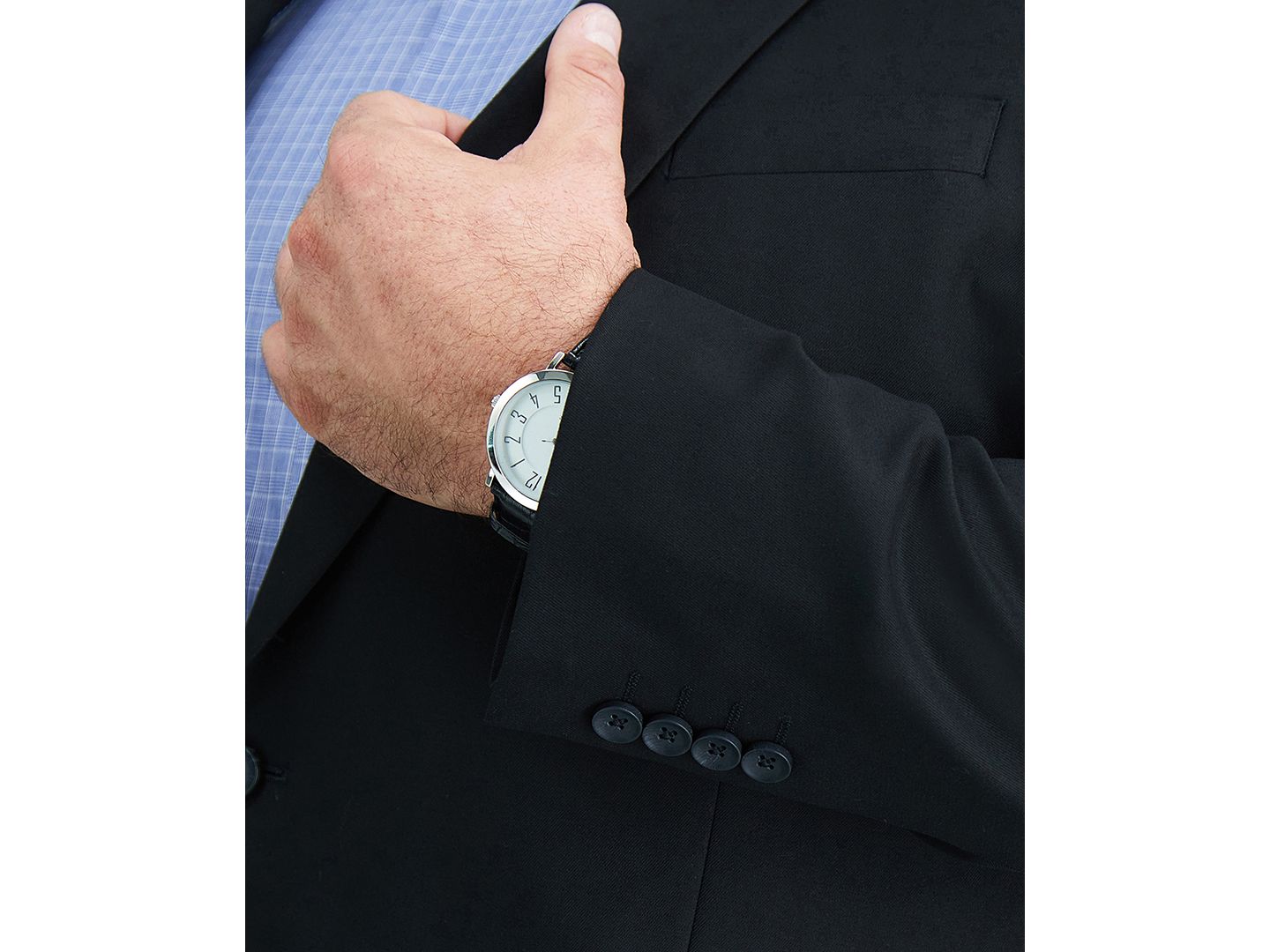 Мужские куртки Haggar JMH Big & Tall Classic Fit Suit Separates, цвет: Чёрный — фото 4
