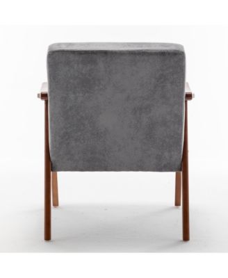 Mid-Century Modern Chair with Solid Wood Frame