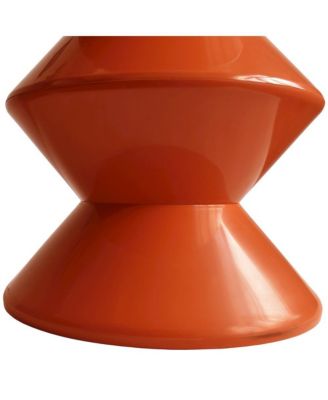 Aura Modern Plastic Side End Table, Indoor/Outdoor Use, Brown