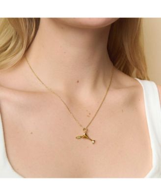 14K Gold Plated  Martini Charm Necklace