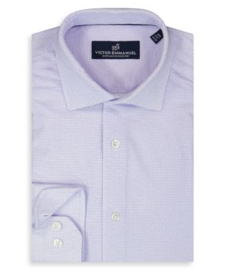 Men's Geometric Print Mitered Cuffs Dress Shirt