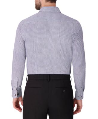 Men's Geometric Print Long-Sleeve Dress Shirt