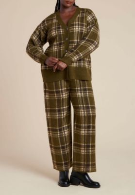 Women's Plus Size Printed Longline Cardigan