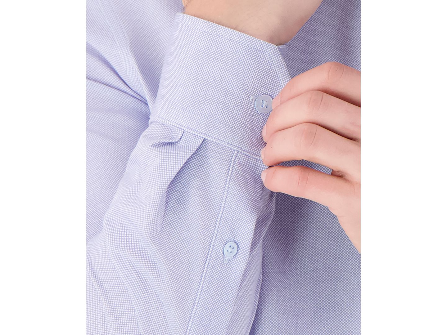 Мужская рубашка Victor Emmanuel Pin Dot Print Dress Shirt, цвет: Светлый синий — фото 3