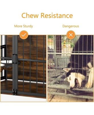 41 in. Indoor Heavy Duty Sturdy Dog Crate Furniture-Style Cages for Large Dogs