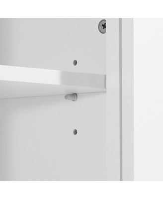 Retro Multi-Functional Storage Cabinet with Adjustable Shelves, 3 Drawers, 3 Enclosed Compartments