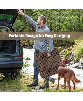 23.5" Square Folding Table Indoor Outdoor Foldable Plastic Table