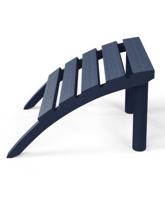 Outdoor Patio HDPE Adirondack Ottoman Footrest