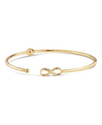 Infinity Bangle Bracelet in 14K Gold, Fits Small to Medium Wrist, approx. 3.2 grams