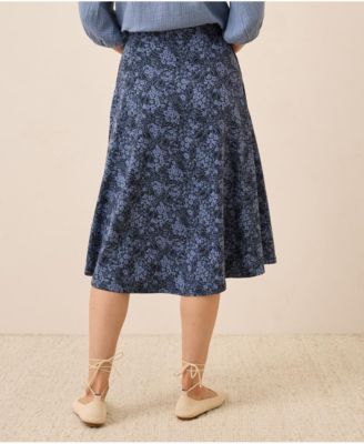 Women's Fit & Flare Midi Skirt