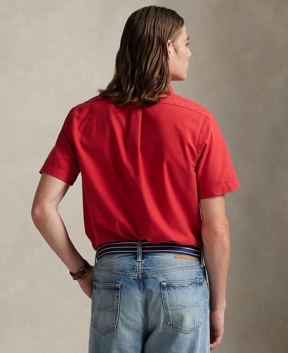 Polo Ralph Lauren Men's Classic Fit Garment-dyed Oxford Shirt In Red