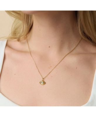 14K Gold Plated Evil-Eye Charm Necklace