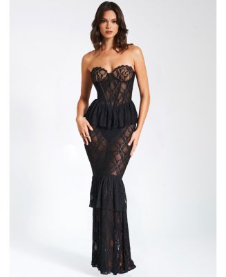 chinese dress ladies Mill Women's Tie-Strap Cocktail Dress with The Elegant Co - Black
