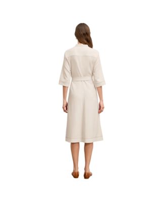 Lauleh Dress - Everyday Crepe with Topstitch