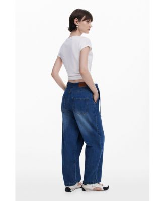 Women's Baggy wrap-style jeans