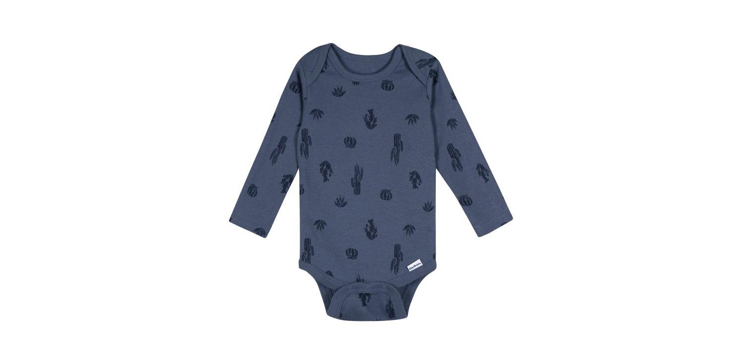 Baby Boys' 5-Pack Long Sleeve Bodysuits, Grey Heather, 12 Months