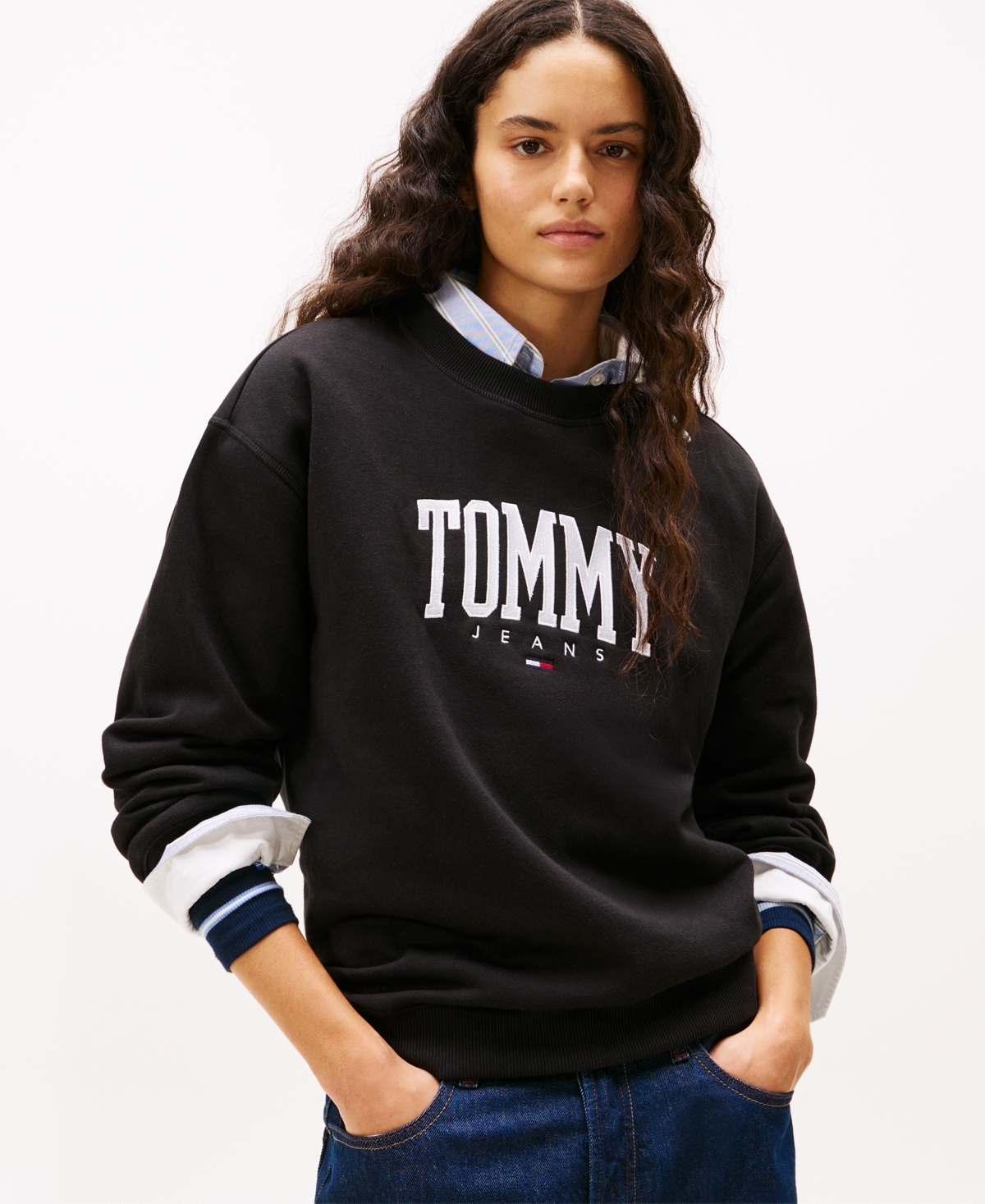 Tommy Jeans Women's Collegiate Crewneck Logo Sweatshirt