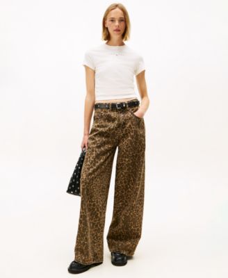 Women's Crewneck Slim Bling Linear T-Shirt