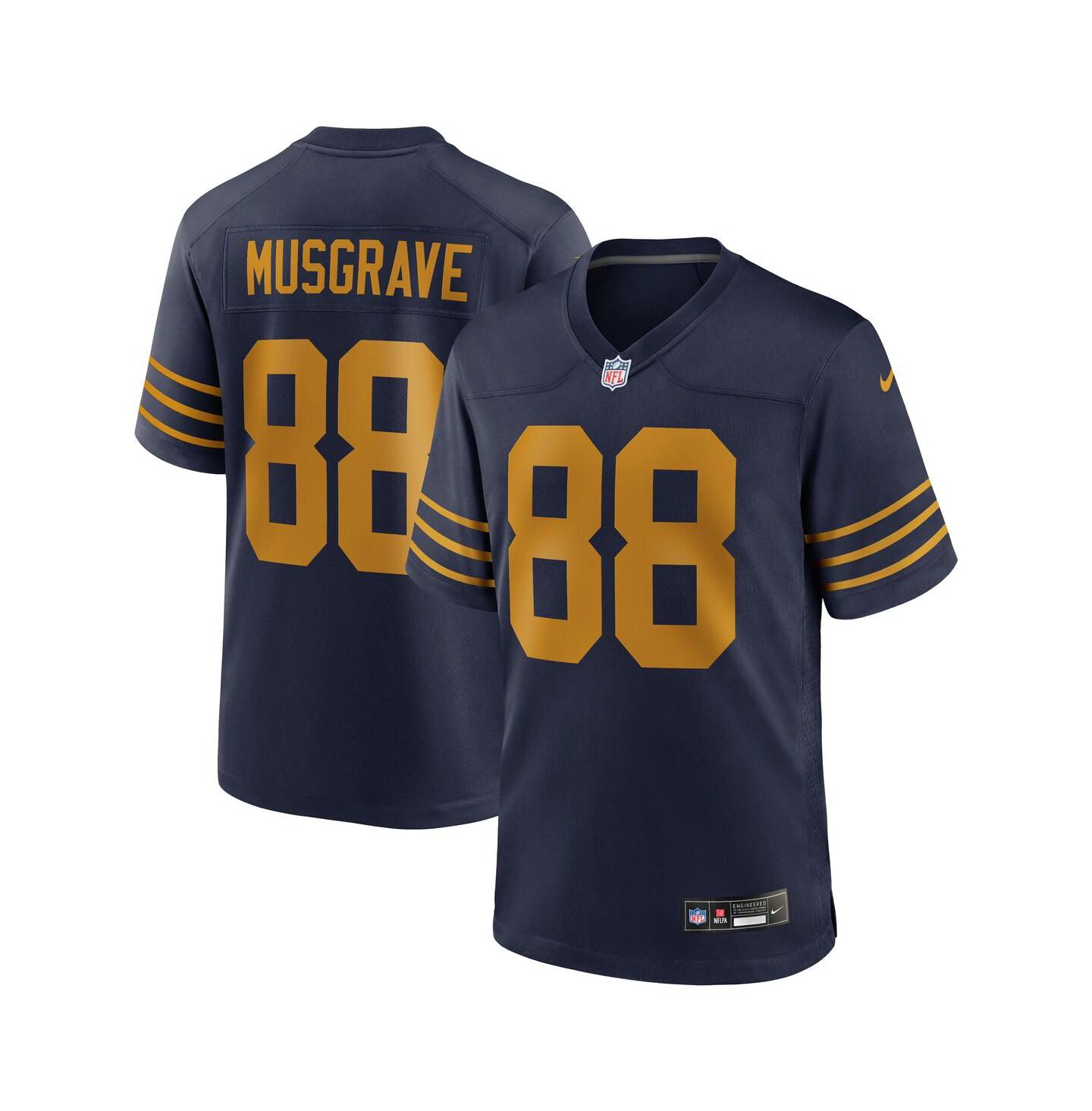 Мужской топ Nike Luke Musgrave Navy Green Bay Packers The 1923 Classic Game Jersey — фото 1