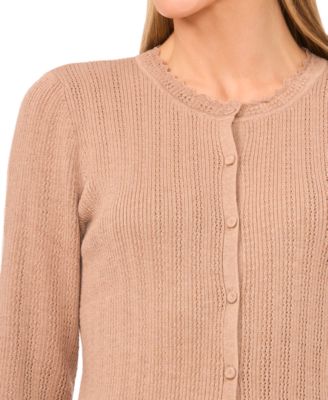 Women's Button Front Long Sleeve Cardigan Sweater